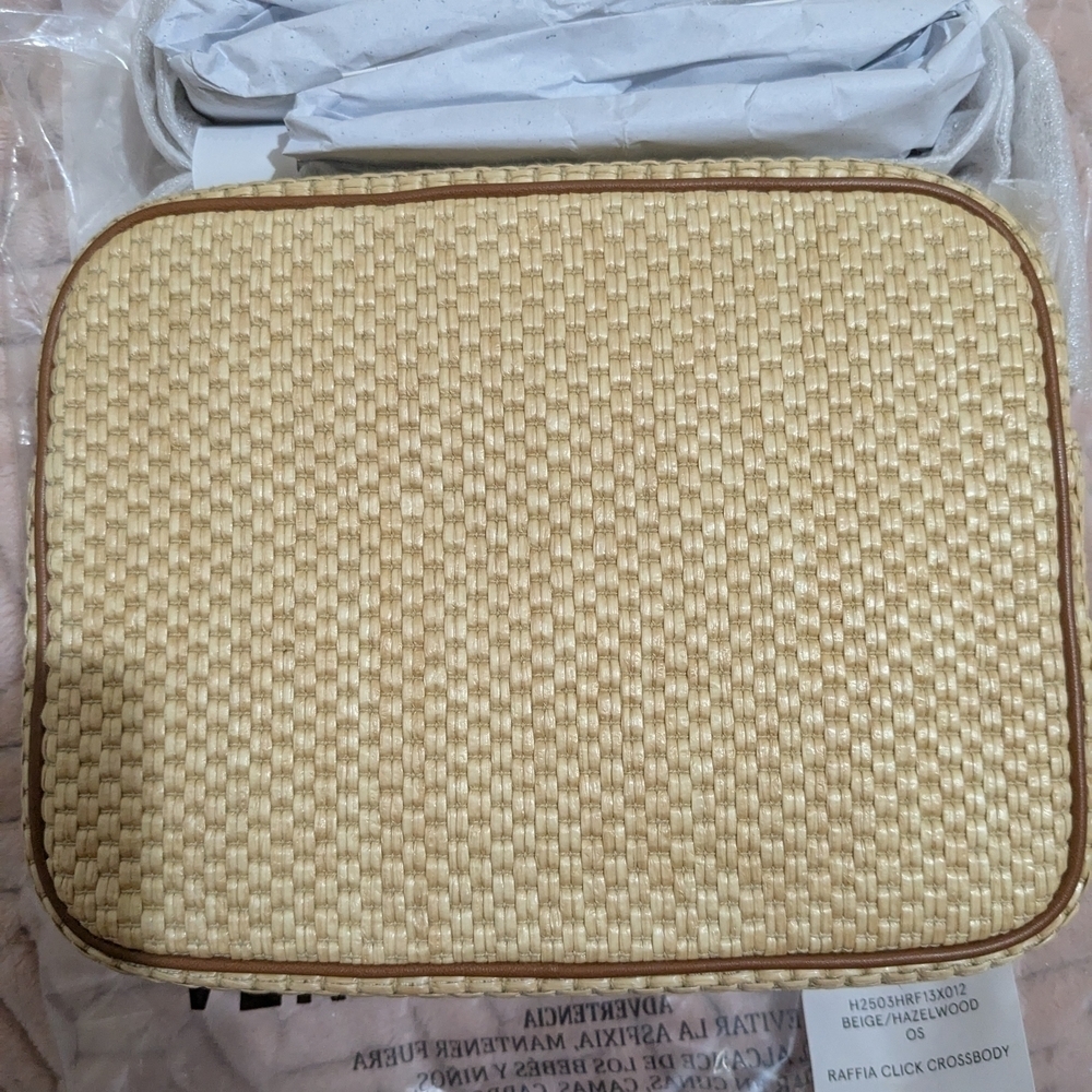 Veronica Beard Raffia Click Crossbody NWT - Picture 9 of 12